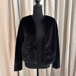 Classic Black Faux Fur Jacket - Women